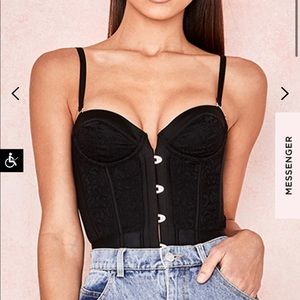 House of CB | Mikaelya | BLACK LACE BONED CORSET